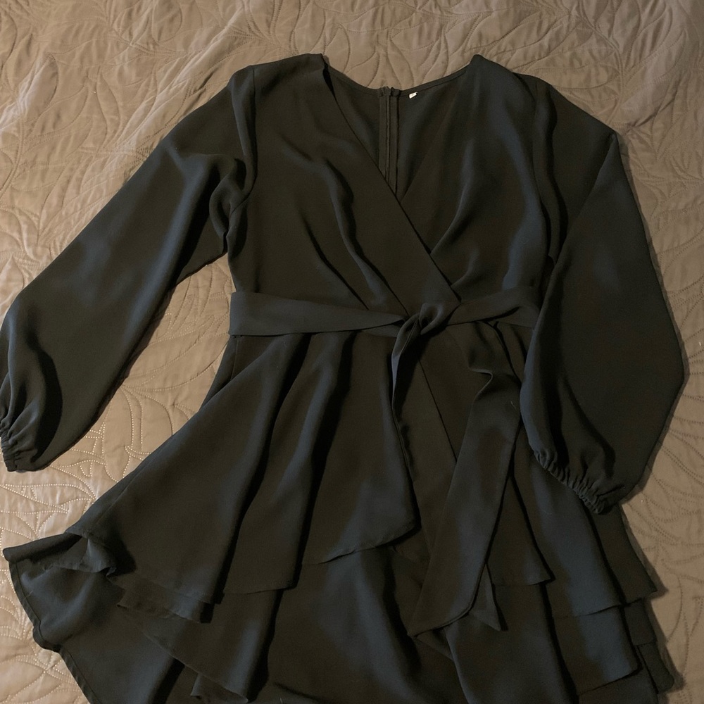 Amazon Brand: Little Long Sleeve Black Dress